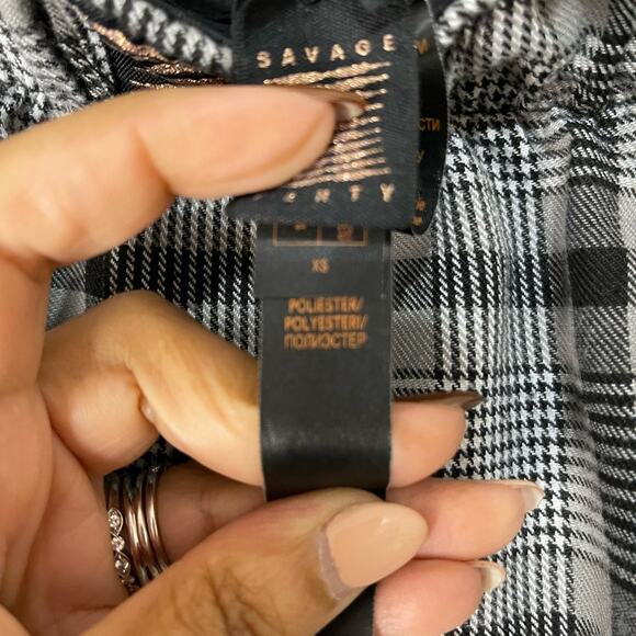 Savage X Fenty Black Grey lightweight Flannel Boxers size XS - Picture 4 of 6